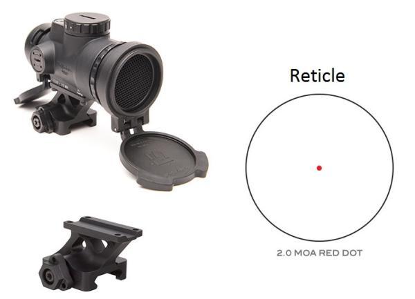 MRO Patrol 2.0 MOA Adjustable Red Dot w/ 1/3 Co-Witness Quick Release Mount 