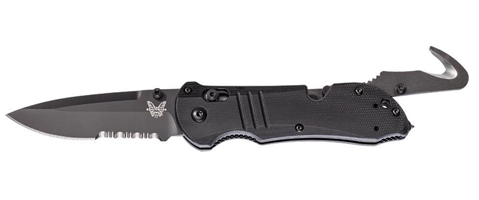 Tactical TRIAGE 3.48" Drop Point Serrated Black Blade benchmade, benchmade knifes, benchmade folder, benchmade folding knife, benchmade tactical, benchmade triage