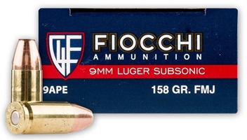 9mm, 158gr Subsonic FMJ Box of 50 ammo, ammo sales, best ammo prices, ammo prices, 9mm ammo, 9mm 158 grain, 9mm ammo 158 grain, 9mm ammo for sale, fiocchi 9mm, fiocchi 158 grain, subsonic ammo 9mm, 9mm subsonic ammo