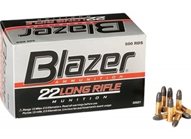 Blazer Brass 22LR 40 Grain LRN Brick of 500 ammo, ammo sales, best ammo prices, ammo prices, 22, 22lr, .22, 22 ammo, 22 lr ammo, .22 ammo