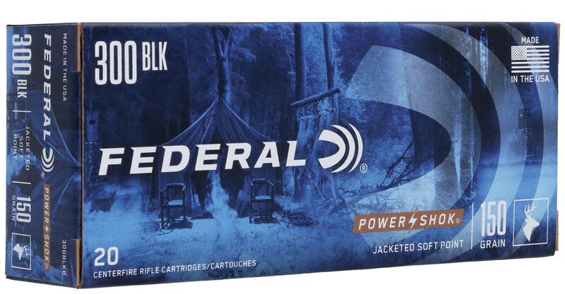 Power-Shok 300 Blackout 150 Grain Soft Point Box of 20 ammo, ammo sales, best ammo prices, ammo prices, 300BLK, Federal, Power-Shok, Federal Power-Shok
