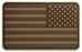 USA Flag PVC Patch, Tan, RVRSD - REFA RFPAAFTNR