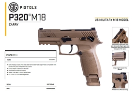 SIG P320 POW M18 9MM sig p320, p320, m18, sig m18, sig p320 m18, sig m18 us military, us military issued m18, tc serial number m18, tc serial number