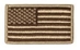 American Flag Patch Coyote Hooked Attachment Sewn On Coyote/Subdued 3 1/4" X 1 13/16" - TCSH 03802