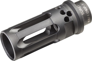PORTED CLOSED TINE FLASH HIDER FOR M4/M16/AR VARIANTS, SERVES AS SUPPRESSOR ADAPTER FOR 5.56 SOCOM SUPPRESSORS 