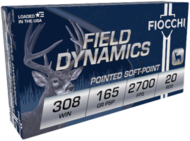 308 165gr Pointed Soft Point (PSP) Box of 20 ammo, ammo sales, best ammo prices, ammo prices, fiocchi ammo, fiocchi 308 ammo, fiocchi 308d, 308 165gr ammo